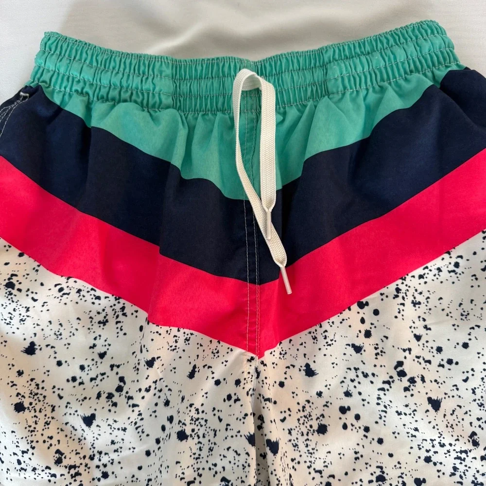 Chubbies Mens Swim Trunks Small Retro Colorblock Paint Splatter Mesh Lined 5